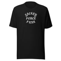 ZACKEY FORCE FUNK  LOGO HIPSTER STYLE  ON BLACK TEE