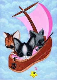 Wynken Blynken & Nod Cat Art Print