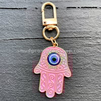 Image 6 of Evil Eye Hamsa Keychain 