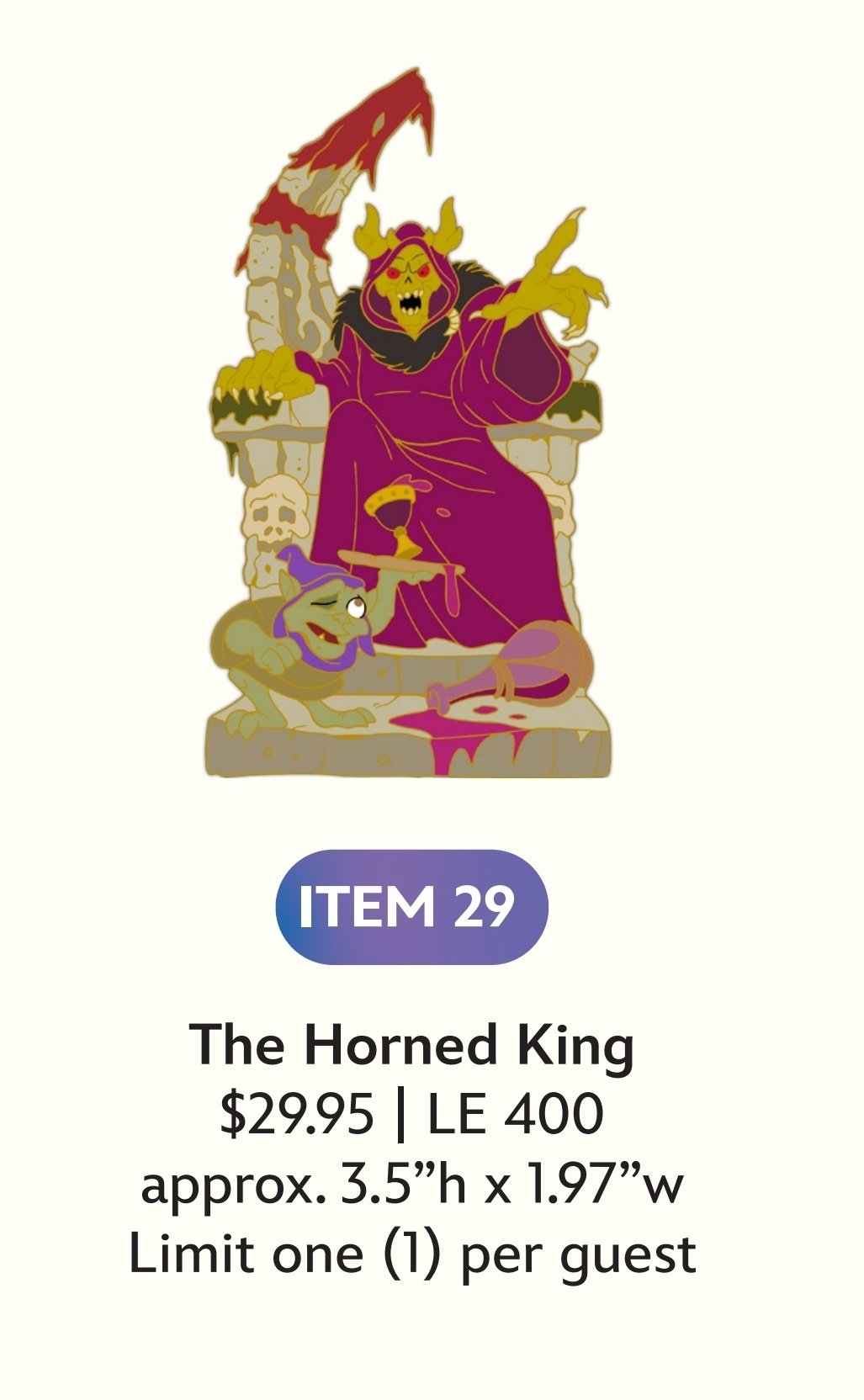 Image of The horned king disney villains wdi pin le 400