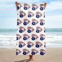 Image 2 of Breezy Point USA Heart Beach Towel