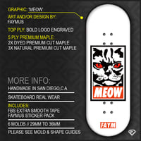 Image 1 of OBEY ‘MEOW’ + FBS EXTRA SMOOTH TAPE & FAYMUS STICKER PACK