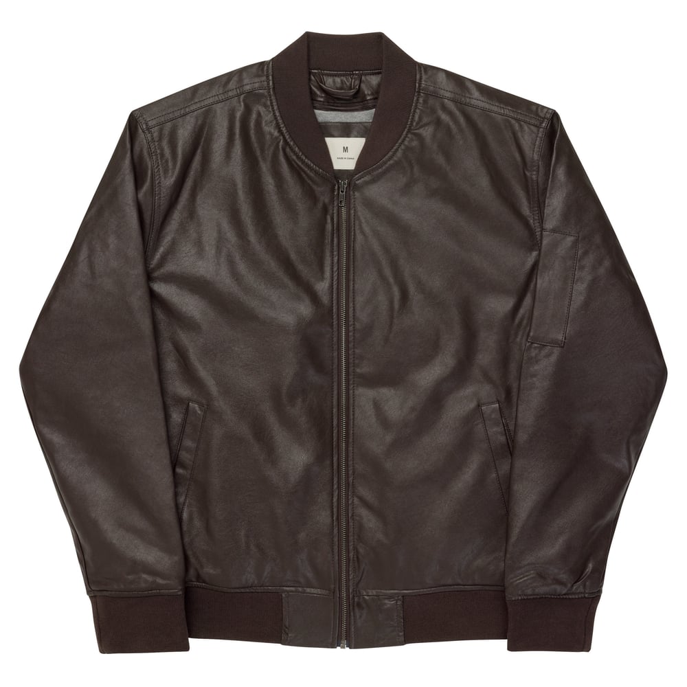 ZEN EXP - Sage Roll Leather Bomber Jacket