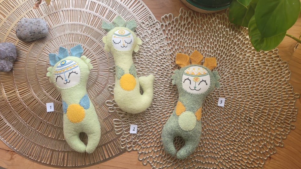 Image of Felt dolls in Green Hues