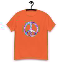 Image 13 of Unisex classic tee, Tie Dye Peace Sign Retro tee