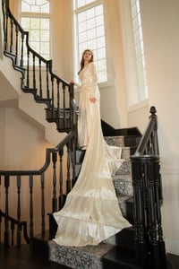 Image 1 of 1940s Beaded Draped Waist