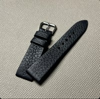 Image 1 of Black Togo Calfskin Hand-Rolled Watch Strap