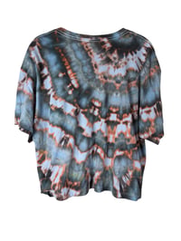 Image 4 of XXL Crop Tee in Ember Ice Dye