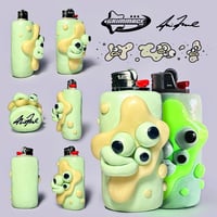 Image 1 of Mint Glow In The Dark Splat 1 Of 1 Clay Lighter Case