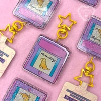 Dogz Cart Glitter Keyring