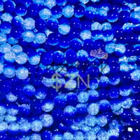 10mm Crackle Clear/Dark Blue