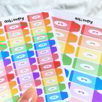 Image 2 of Rainbow crayon stickers