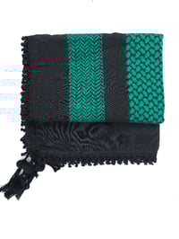 Image 1 of Emerald Green/Royal Blue keffiyehs (Made in Jordan)