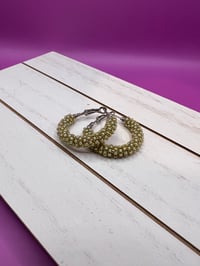 Image 2 of Metallic and Cream Hoops