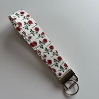 Image 1 of Rose Faux Leather Wristlet 