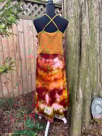 Image 2 of Lace trim midi wrap skirt Large