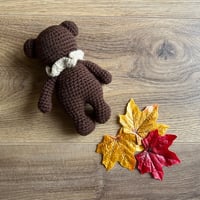 Image 2 of Crochet dark brown Weebee bear