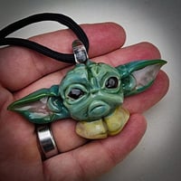 Image 3 of Grogu (Baby Yoda) Star Wars Fan Art Pendant