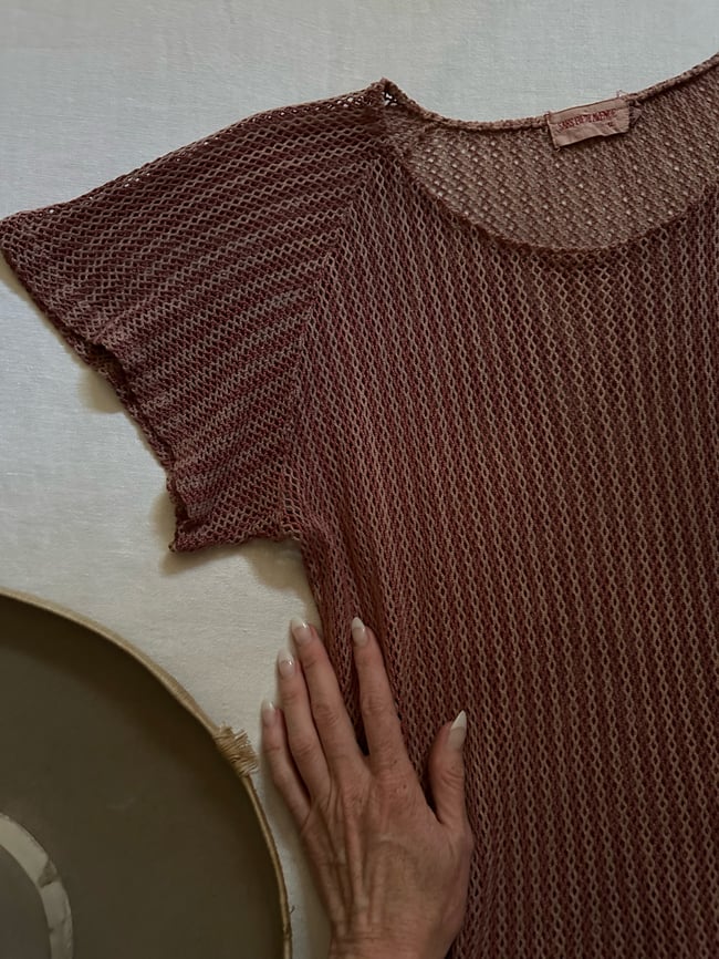 late 60s Saks Fifth Avenue mesh tee
