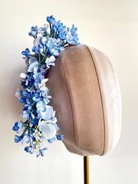 Image 1 of Soft blue flower headpiece 