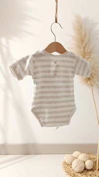 Image 1 of Newborn bodysuit for photo shoots | Robbie| stripes | short sleeve