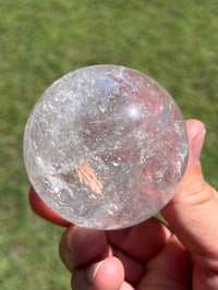 Image 6 of Clear Quartz Sphere With Rainbows #2923