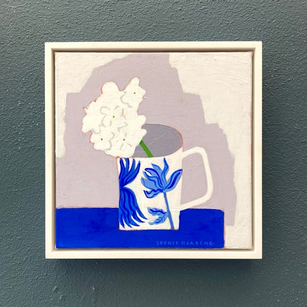 Image of Geranium in a Small Handmade Cup
