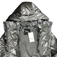 Image 5 of Zara Wind Protection Cropped Silver Puffer Jacket (Women’s M)