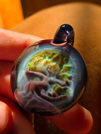 Image 4 of Opalized Bonsai tree implosion pendant.
