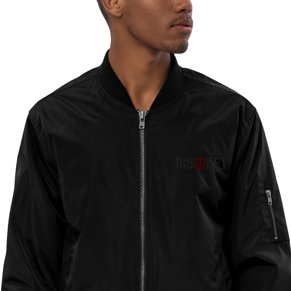 DISOBEY EMBROIDERED PREMIUM RECYCLED BOMBER JACKET