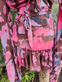 Image 8 of TULUM co ord set-FRILL skirt -Brown red pink 