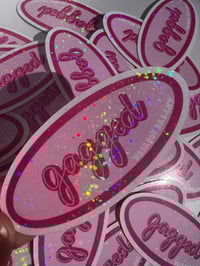 Image 4 of Gagged pink holographic sticker 