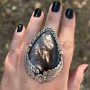 Image 4 of XL Handmade Sterling Silver Hypersthene Statement Ring