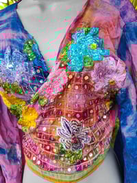 Image 9 of Wanderlust Stevie top rainbow flowers upto 14uk