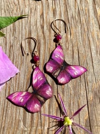 Image 1 of Ruby Butterfly Earrings