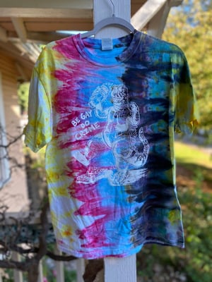 Image of MEDIUM Godzilla Be Gay Do Crime Tie Dye Shirt 2