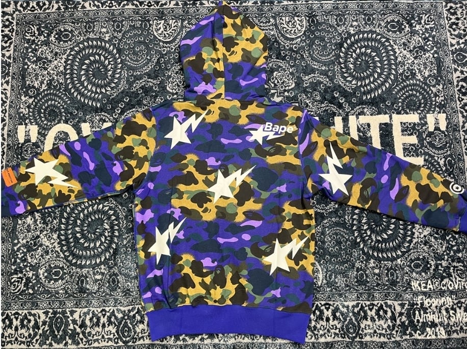 Image of BAPE x Heron Preston Mix 1st Camo Shark Relaxed Fit Full Zip Hoodie