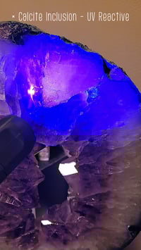 Image 5 of 12.6lb Amethyst Portal Rough Edge Crystal Slab with Custom Stand