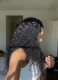 Image 6 of 22 inch 8x5 CURLY LACE CLOSURE WIG with KINKY CURLY EDGES 