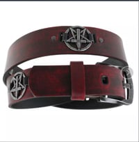 Image 1 of Cinturon Cruz Pentagrama Rojo