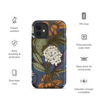 Image 9 of Art Nouveau Inspired Blue, Orange and White Boho Hippie Floral Sketch Tough Case for iPhone®