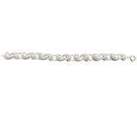 Image 2 of Alice Caviness German .925 Silver Filigree Bracelet 