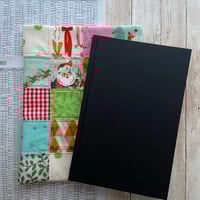 Image 4 of "Sleigh Bells Ring” Patchwork Quilted Book Sleeve