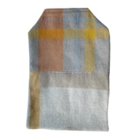 Image 1 of Neutral Tartan Reclaimed Cashmere Hot Water Bottle Cover