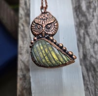 Image 2 of Electroformed Owl necklace 01