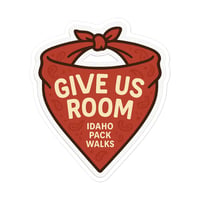 Image 3 of Give Us Room Bandana Sticker (Red)