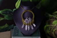 Image 1 of Green wool clear quartz necklace