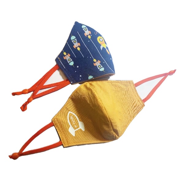 Image of Glow-n-the-dark Reversible Rocket face mask