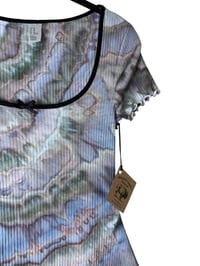 Image 4 of XS 90's Babydoll Mini Dress in Stone Agate Ice Dye