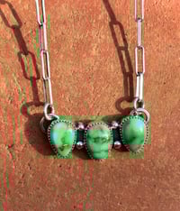 Image 2 of Turquoise Triple-Stone Necklace 